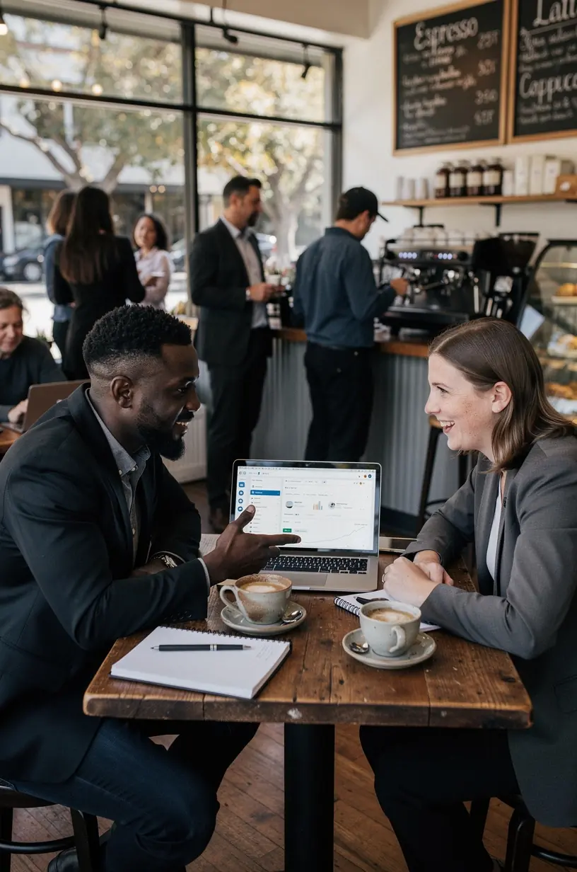 Professional analyzing data charts on a laptop to improve workflow efficiency through automation.